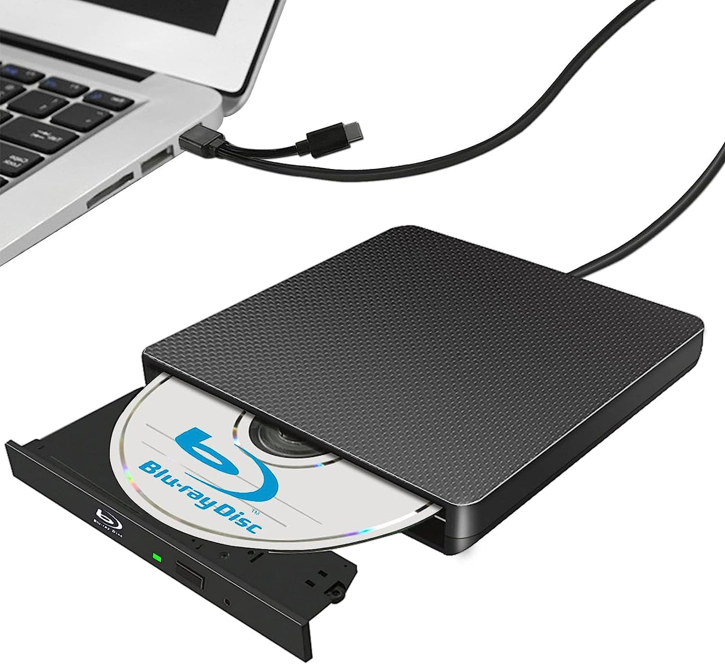 External Blu ray Drive, DVD/BD Player, Read/Write Blu-ray Drive Type-C DVD Burner 4k Blu-ray Drive